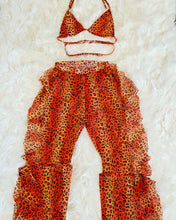 Load image into Gallery viewer, Vacation Vibes Mesh Ruffle Pants Swimsuit Set